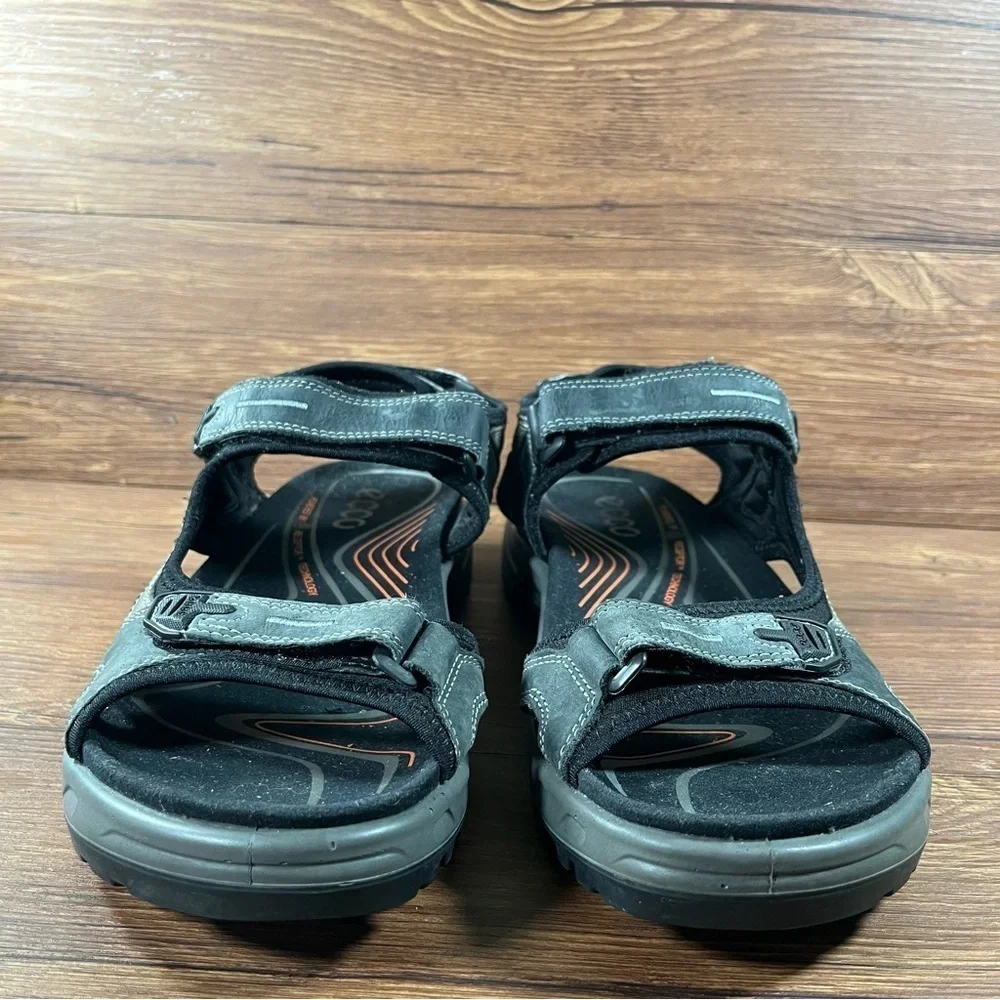 Ecco Yucatan Gray Leather Outdoor Hiking Sandals Men’s Size 12 (46) Shoes